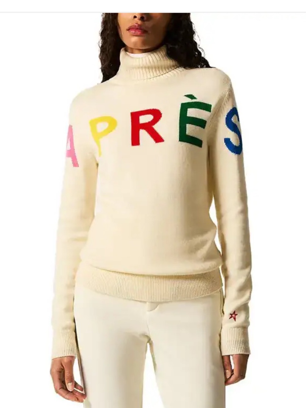 NEW Perfect Moment apres ski sweater in Snow White  Size XSmall Colorful Logo